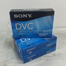 Sealed Sony DVC Digital Video Cassette Tapes Mini DV Premium DVM60PRR Lot of 3