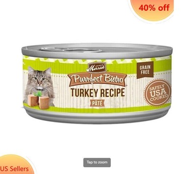 Merrick Purrfect Bistro Grain Free Turkey Recipe Pate Wet Cat Food