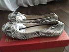 Stuart Weitzman Womens Snakeskin Black White Flat Shoe 7.5 — photo 3