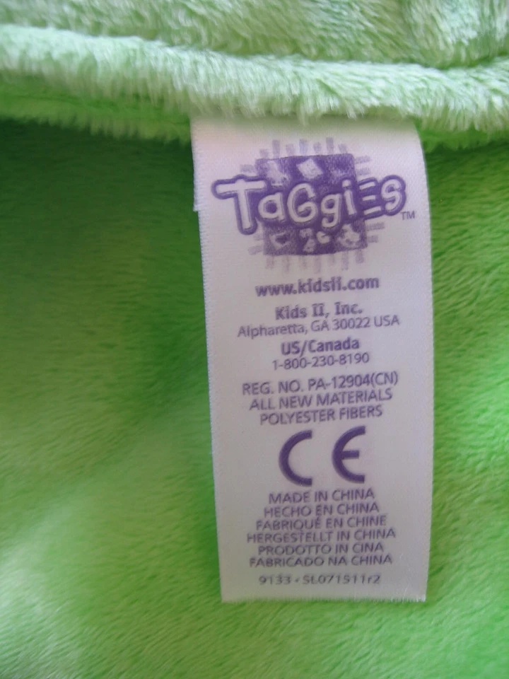 Защитное одеяло Bright Starts Taggies Baby Lovey с четырьмя цветочными блоками зеленое - Изображение 3 из 3