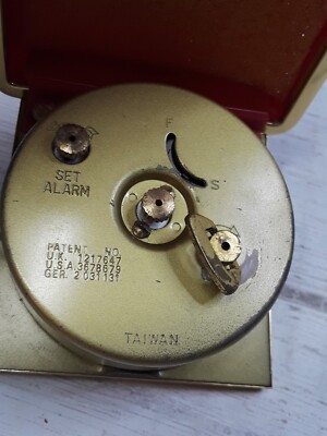 Vtg Westclox Travel Travel Alarm Clock Manual Wind Red Case