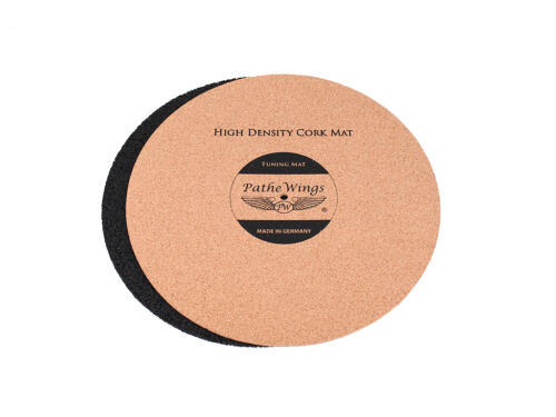 Cork Turntable Record Mat SET 4+4 mm Black ! Vinyl LP Audiophile MADE IN GERMANY - Picture 3 of 4