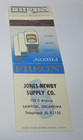Matches Matchbook Cover Jones-Newby Supply Co. Lawton, Oklahoma OK Freon — photo 1