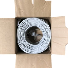 Cat6 1000Ft Cable 23AWG Solid UTP Ethernet Wire Network Bulk LAN CCA Cable, Gray