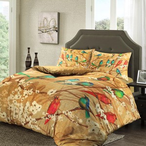 Garden Birds 100 Cotton Sa Satin Non Iron Duvet Quilt Cover Image Is Loading Garden Birds 100 Cotton Sa Satin Non Iron