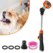 3/4 inch Metal Watering Wand Heavy Duty Garden Hose Nozzle Sprayer Adjust Water