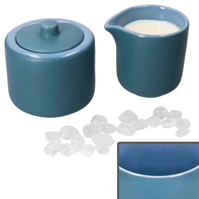 Ritzenhoff 2tlg. Set Jasper Ozeanblau Milchkännchen & Zuckerdose + Deckel Gießer - Bild 1 von 4