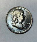 1956 Franklin Half Dollar Mint Set like tone with Color BU++