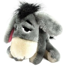 Sears Disney Eeyore Plush Gray 6" Winnie The Pooh Sit Stuffed Sad Vintage 1986