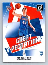 #12 Nikola Topic 2024-25 Donruss Great X-Pectations RC Thunder