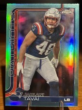 2025 Topps Chrome Jahlani Tavai #213 Teal Refractor /299 New England Patriots