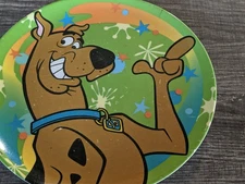 SCOOBY DOO BY ZAK DESIGNS 8 INCH MELAMINE PLATE PREOWNED FREE USA SHIP READ!