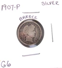 1907 PHILADELPHIA BARBER SILVER DIME IN GOOD PLUS CONDITION.