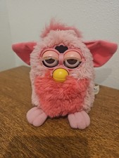 Juguete interactivo electrónico original Tiger Pink Flamingo Furby 1998 de colección - funciona