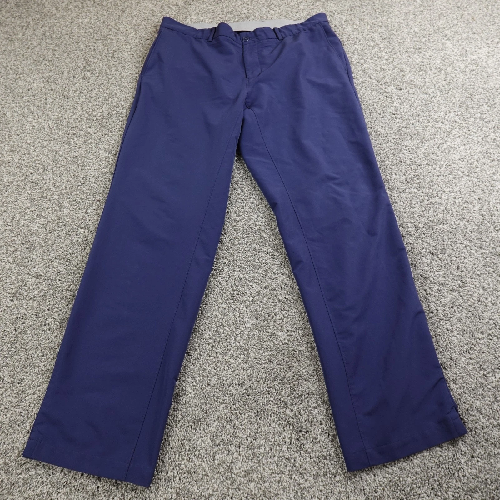 Nike Pants Mens 35X32 Blue Chino Swoosh Drifit Performance Golf Tech Stretch