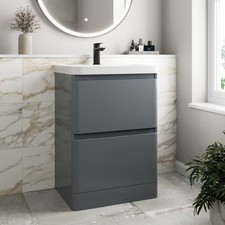 Modern Bathroom Vanity Unit Basin Sink Cabinet Floor Standing Wall Hung Storage
