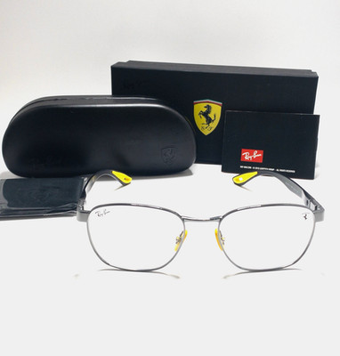 RAY BAN Brille   Ferrari Silber Gelb RB6480-M F065 52 18 145 NEU