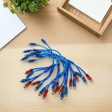 10 Pcs Female Audio Splitter Y Shaped Connector Dual Cable Video