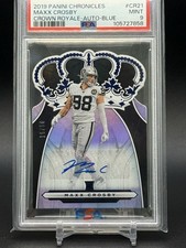 2019 Panini Chronicles Crown Royale Blue Maxx Crosby Auto /50 RC #CR21 Raiders