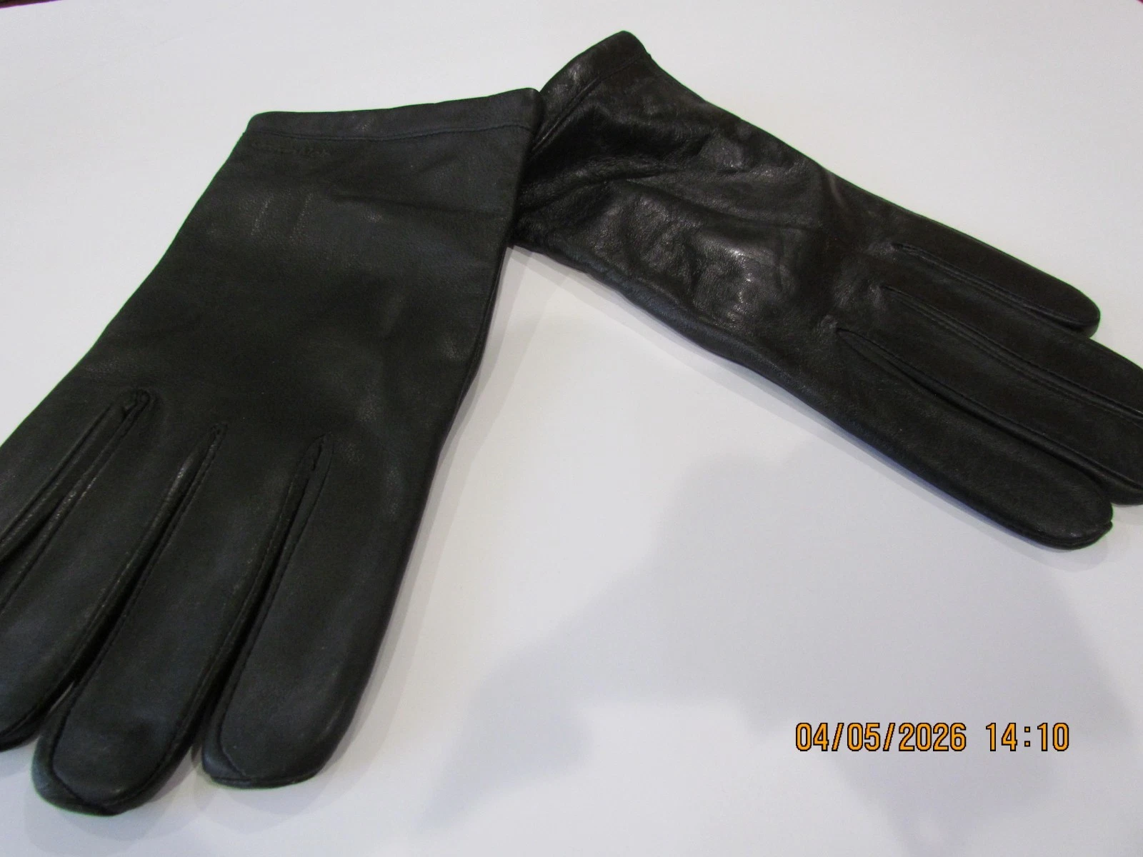 NWT Calvin Klein Men's Black Leather Extra Large Gloves