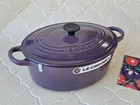 Le Creuset Oval Dutch Oven 25cm 3.5qt Cassis Purple Cast Iron Unused NoBox Scuff