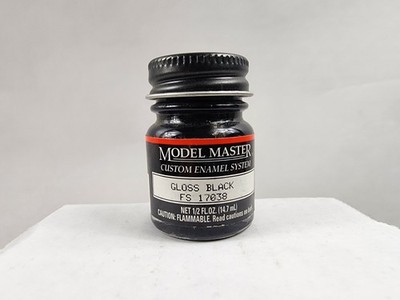 Testors Model Master Gloss Black 1747 Enamel Paint .5 oz 1/2 oz