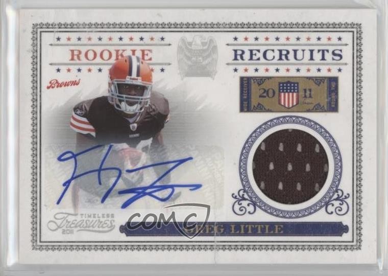 2011 Panini Timeless Treasures Signatures 39/100 Greg Little #31 Auto RC 0a2