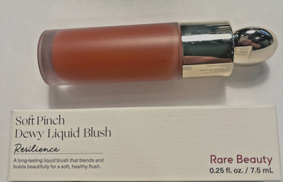 Rare Beauty Soft Pinch Dewy Liquid Blush in the Shade Resilience (Warm Chestnut)