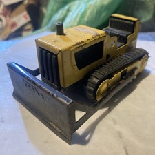 1970s Vintage Tonka Pressed Steel Bulldozer With Good Rubber Tracks