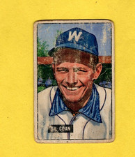 1951 Bowman Gil Coan 18 Washington Senators Filler Free Shipping