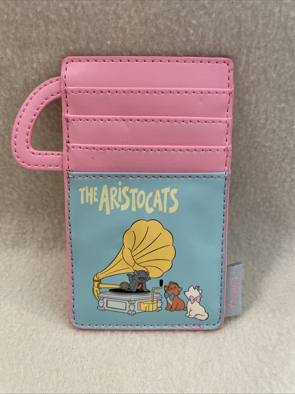Loungefly Disney Aristocats Credit Card holder  ID wallet Pink & Blue Marie  EUC