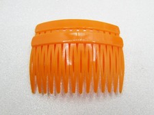 Vintage Bright Citrus Orange Side Hair Comb Set- 1990s Preppy Glam Fashions