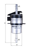 Kraftstofffilter Knecht KL 238 Passend FÜR Fiat Treibstofffilter