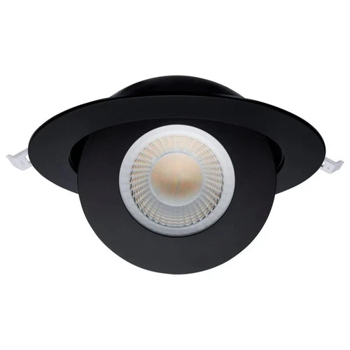 15W - LED Gimbaled Downlight - 6 Inch - Round - Starfish IOT - Black Finish - 12 - Picture 3 of 7