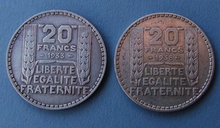 Lot de 2 Monnaies 20 Francs Turin (Argent)