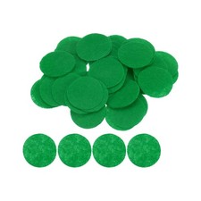 100pcs Round Felt Circles, 30mm 1-1/4" Craft Felt Pads Non-Woven Fabric Green