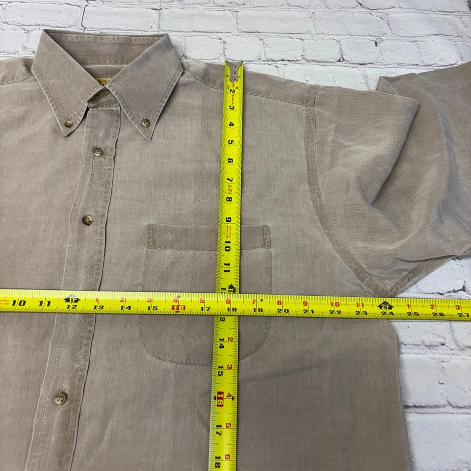 Мужская рубашка Paul Stuart с длинным рукавом на пуговицах размер средний предварительно выстиранная C035 -19 - Изображение 3 из 4