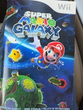 ¡SOLO folleto manual de instrucciones de Super Mario Galaxy para Wii!!