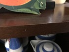 1950’s Mission Orange cardboard die cut with hole for hanging as a fan pull — photo 3