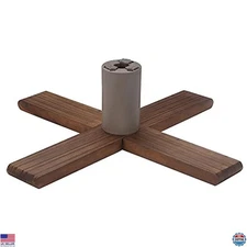 Dark Wood Adjustable Christmas Tree Stand for Trees up to 7.75ft Tall, Durable