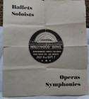 1935 CALENDAR FLYER HOLLYWOOD BOWL  BALLETS  SOLOISTS  OPERAS  SYMPHONIES — photo 1
