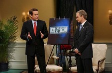 Snl Tom Hanks as Bill Frist Will Forte as George W Bush during 