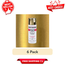 6pk Gold, Rust-Oleum Stops Rust Bright Coat M...