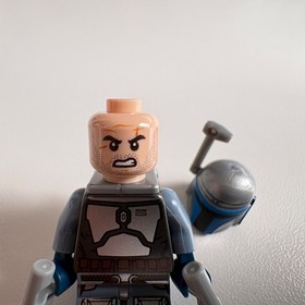 LEGO Star Wars Jango Fett Minifigure Angry Face 75191 Bricklink Ref. sw0845