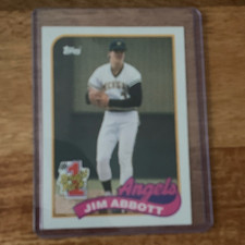 Topps 1989 Topps Jim Abbott #573 Rookie California Angels MLB Baseball Card