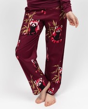 Cyberjammies Yasmin Womens Red Panda Print Pyjama Bottoms