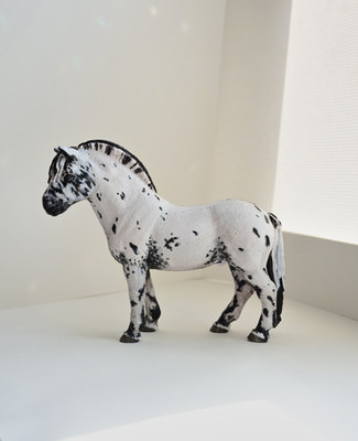 Custom Schleich - CASPIAN - OOAK Retired Fjord Stallion - Leopard Appaloosa