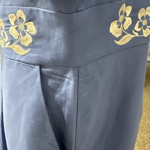 Free People Cecilia Damen-Overall blau Größe M bestickt neu mit Etikett Einzelhandel 138 $ - Bild 4 von 10