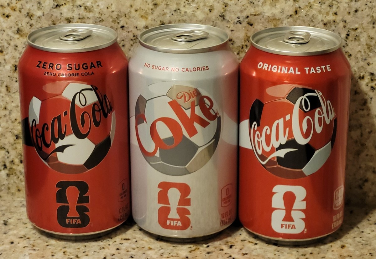3 NEW COCA-COLA USA 2026 FIFA WORLD CUP CANS COKE ZERO DIET COKE