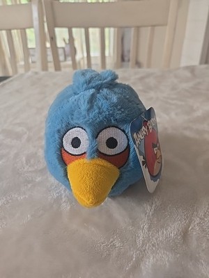 Commonwealth Toys 2010 Angry Birds Tired Blue Jay 8inch Stuffed Plush No Sound